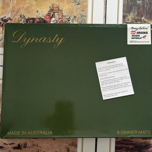 Vintage Dynasty dinner mats. Made in Australia